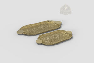 Bandeja de Servicio de Acero Inoxidable Chapada en Oro, Personalizada, Pulida, de Lujo, Tradicional India, Diseño Estadounidense, Plato Decorativo - Product Image 5