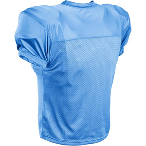 Maillot de football américain bleu pour homme, col en V, manches courtes, maille respirante, vêtements de sport, coupe régulière, taille adulte - Product Image 2