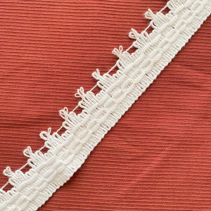 Encaje de Algodón Blanco con Bordado Hermoso y Borde de Ganchillo para Prendas, Manualidades y Textiles para el Hogar - Product Image 1