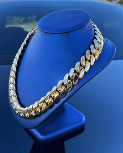 JEWELARTCOMPANY Zinc Alloy Cuban Chain Miami Link Chain Unisex Necklace Party Gift Vintage Style IGI Certified - Product Image 3