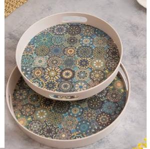 Bandeja de Madera para Servir Pasta con Diseño Personalizado, Acabado Esmaltado, Decorativa y de Última Tendencia - Product Image 1