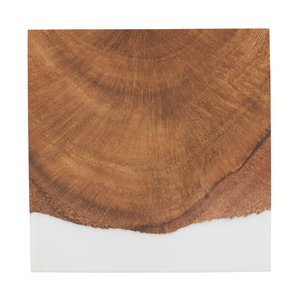 Juego de posavasos de madera y resina blanca de primera calidad, manteles decorativos para tazas de café y té, para fiestas y decoración del hogar - Product Image 2