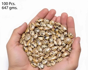 หินแจสเปอร์ผสมลายไม้ถั่วลิสงทรงคาโบชอง ล็อตหินธรรมชาติสีน้ำตาลขัดเงา หินหลวมขายส่ง สำหรับทำเครื่องประดับ - Product Image 4