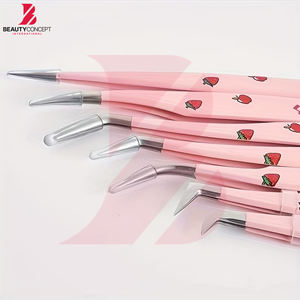 Pince à cils pour isolation et volume, en acier inoxydable de qualité professionnelle, fournitures pour extensions de cils avec emballage personnalisé - Product Image 3