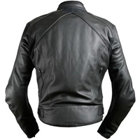 Blouson moto d'hiver en cuir véritable pour homme avec logo frontal – Vêtement d'extérieur durable et élégant pour la conduite et le quotidien