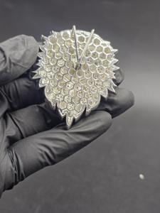 Colgante de águila personalizado, completamente cubierto de moissanita incolora, en plata 925, joyería hip hop con diamantes VVS personalizados de la India. - Product Image 5