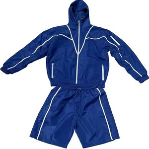 Ensemble sur mesure pour homme, ensemble en polyester et nylon à fermeture éclair, ensemble coupe-vent deux pièces, ensemble de survêtement pour homme - Product Image 1