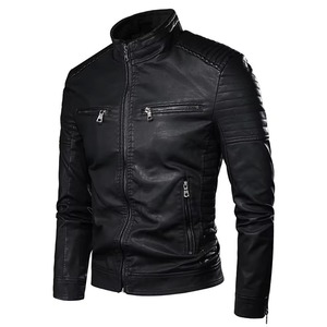 Veste en cuir d'agneau véritable noire de haute qualité pour hommes / Vestes en cuir pour hommes / Vestes en cuir pakistanaises pour hommes - Product Image 3