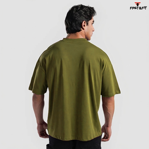 เสื้อยืดแขนสั้นผ้าฝ้ายถักคุณภาพสูง 100% สำหรับผู้ชาย พิมพ์ลายดิจิตอลโลโก้ตามสั่ง ทรงหลวม น้ำหนัก 180 กรัม - Product Image 2