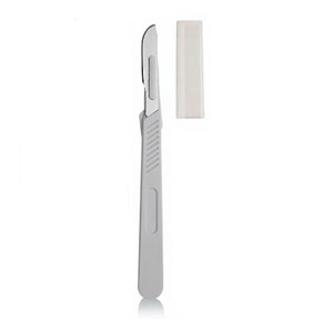 Sterile Surgical Blades #21 FREE Plastic BP Scalpel Handle Manual CE Certified Dental Medical Surgical Disposable Stainless - Product Image 1