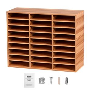 Organisateur de documents en panneaux de fibres à densité moyenne à 27 compartiments avec étagères réglables pour l'organisation des tiroirs de bureau à domicile - Product Image 1