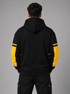Sweat à capuche oversize pour homme en molleton 100 % coton, finition lavée, offrant chaleur, respirabilité et confort - Product Image 4