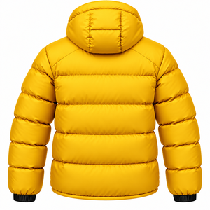 Men's Casual Solid Front Hooded <b>Puffer</b> Jacket Insulated Winter Down <b>Coat</b> Breathable Quick Dry Finished Outerwear Custom Logo - Product Image 4