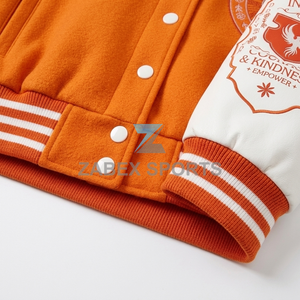 Custom <b>Men's</b> Regular Premium Eco-Friendly Windproof Varsity Letterman <b>Jacket</b> Polyester/Cotton Streetwear by Zabex Sports - Product Image 3