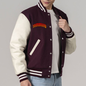 Wholesale Fashion Custom Embroidery Versity Leatherman Varisty Baseball Letter <b>Man</b> Varsity <b>Jackets</b> High Quality <b>Jacket</b> - Product Image 4