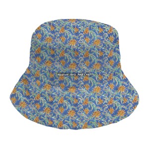 Chapeau Bob en Coton Imprimé à la Main Confortable et Élégant, Chapeau de Pêcheur Matelassé Personnalisé Tendance et Chaud - Product Image 6