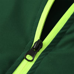 Survêtement de sport vert pour homme à séchage rapide, avec fermeture éclair intégrale et col montant, idéal pour le football et l'entraînement - Product Image 6