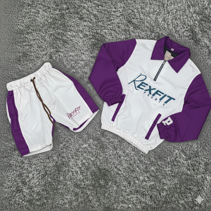 Ensemble de survêtement réfléchissant Rexfit Sports pour homme, coupe-vent en nylon à séchage rapide, short de course, vente en gros - Product Image 1