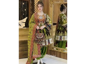 Vestido Afgano Kuchi Bordado, Vestido de Novia Tradicional Pashtun, Vestido Étnico para Fiesta, Vestido Largo de Manga Larga, Vestidos Casuales para Mujer - Product Image 4