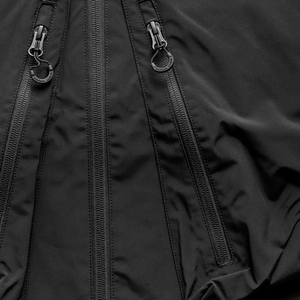 Veste matelassée noire à capuche pour homme, imperméable, fermeture éclair, style décontracté, coupe classique, en polyester, avec col montant - Product Image 4