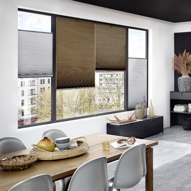 High Quality Custom Window Honeycomb Shades Day Night Cellular Blinds Electric Vertical Built-In Energy Saving Made Polyester