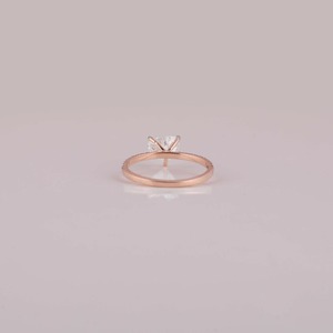 Anillo de Bodas de compromiso romántico de oro sólido de 10/14/18K personalizado de la mejor calidad, Diamante cultivado en laboratorio de quilates para mujer - Product Image 3