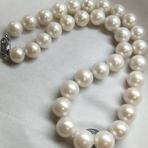 สร้อยคอมุกน้ำจืดเอดิสัน 11-13 มม. มุกแท้ทรงกลมใหญ่สีขาว ของขวัญสุดพิเศษ - Product Image 4