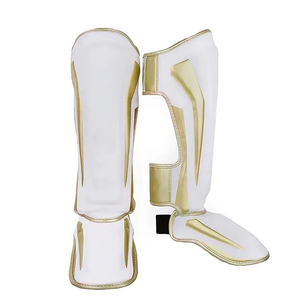 White Gold Leg Guards With Hook And Loop Closure Lightweight Protection For Adults All Seasons - Product Image 1