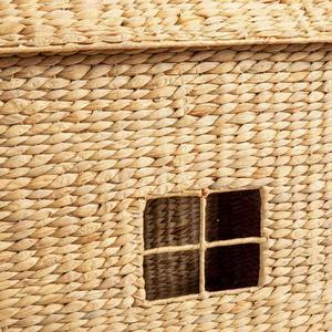 Cesta Ecológica para Niños, Hecha a Mano, de Jacinto de Agua, con Forma de Casa, para Almacenamiento de Juguetes en Guardería, Venta al Por Mayor, Proveedor Ecológico - Product Image 5