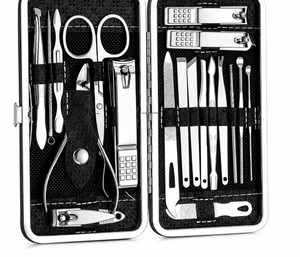 Ensemble de manucure et pédicure 19 pièces, kit de coupe-ongles en acier inoxydable avec étui en cuir PU, kit de toilettage complet pour les mains, les pieds et les oreilles - Product Image 5