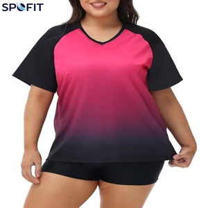 <b>Women's</b> rash guards Anti-UV Quick Dry <b>Compression</b> Rash Guard Short Sleeve Surfing Wear Custom BJJ Washed Spandex/Polyester - Product Image 1