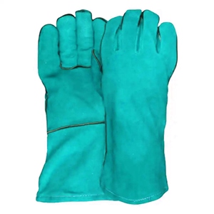 Guantes de Soldador de Cuero Vacuno Rojo, Reflectantes, de Seguridad Industrial, Resistentes, Anti-Calor y Chispas - Product Image 2