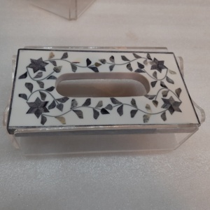 Best Quality Classic Eco-friendly Portable Tissue Box with Elegant Bone Inlay <b>Lid</b> <b>Design</b> Customized Size <b>by</b> Handmade Collection - Product Image 3