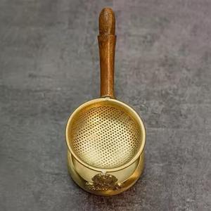 Premium Brass Tea & <b>Coffee</b> Mesh Strainer Durable Handcrafted Metal <b>Filter</b> for <b>Coffee</b> Herbal Flatware & Drink Tea <b>Coffee</b> Powder - Product Image 6