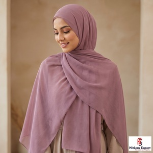 Chiffon Square Hijab <b>Scarf</b> Solid Color Breathable Casual Spring Summer Wear - Product Image 5
