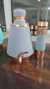 Handmade 5-Liter Ayurvedic Water Pitcher Pure Copper Matka Jug with Lid and Straw for Home & Hotel Use Direct From India - Product Image 4