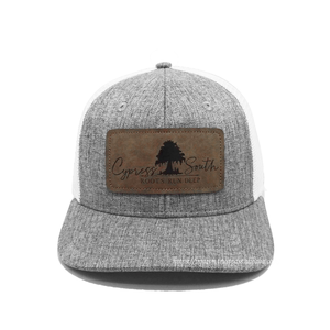 Casquette Trucker 6 Panneaux en Cuir Lavé Personnalisé avec Logo, Dos en Maille, Style Vintage, Fabriquée au Vietnam - Product Image 2