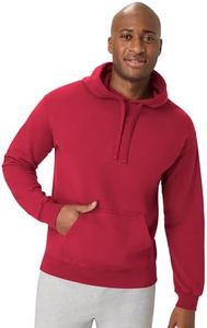 Sweat-shirt à capuche rouge pour homme, coupe classique, en molleton de coton, décontracté, automne, avec poche, tricoté, manches longues - Product Image 3