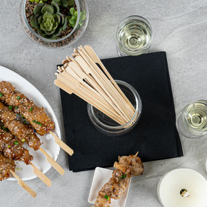 Brochetas de Bambú Desechables, Duraderas y Naturales para Asar a la Parrilla, Herramientas para Cocinar - Brochetas de Bambú para Cócteles - Product Image 4
