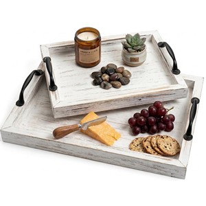 เขียงไม้สนสีขาวสไตล์บ้านไร่แบบโค้ง ขายส่ง - Product Image 3
