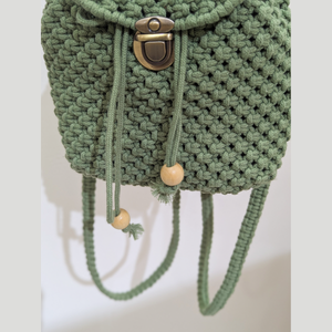 Mochila Tejida de Macramé Estilo Bohemio JNC, Bolso de Macramé de Moda para Uso Diario, Viajes, Escuela y Escapadas de Fin de Semana - Product Image 4