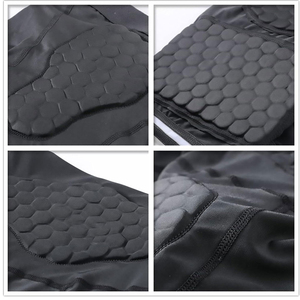 Customized Adults Men's Slim <b>Padded</b> Compression <b>Shirt</b> Eco-Friendly Breathable Anti-Bacterial Fabric Protective Rib Chest - Product Image 6