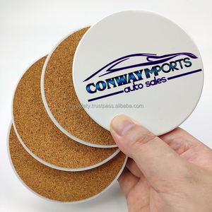 Sublimation Printed Blank Rectangle Classic Eco-Friendly Car Cup <b>Ceramic</b> <b>Coasters</b> Cork Drinks Holder Custom Paint Design Cheap - Product Image 4