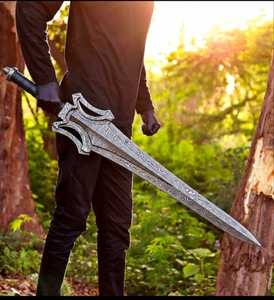 Réplica de Espada de Damasco Hecha a Mano: Maestros del Universo |   Cosplay, regalo de aniversario para esposo, regalo para padre e hijo. - Product Image 2