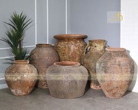 Pot Tanaman Gantung Keramik Oranye Ocean OC002H65OR Modern Ramah Lingkungan Tahan Lama Aman untuk Rumah Taman Mini Lanskap