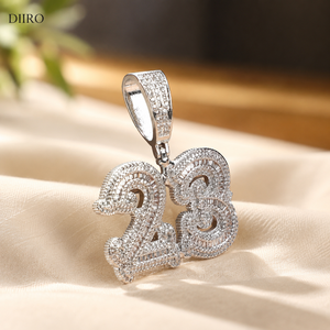 925 Silver Round And Baguette Cut Diamond Moissanite <b>Pendant</b> Luxury Themed Charm Custom Unisex Birthday Gift - Product Image 3