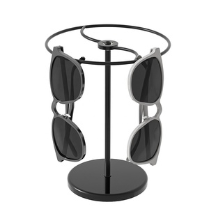 Expositor de Gafas de Sol Giratorio 360° Plegable en Dorado y Negro, Organizador de Metal para Exhibición en Tiendas Minoristas - Product Image 4