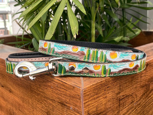 Correa de cuero duradera para perros, cuero de vaca, entrenamiento para caminar para perros medianos y grandes, suministros para mascotas, correas para perros resistentes - Product Image 2