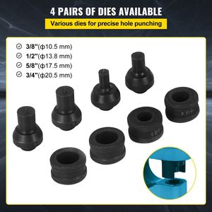 Outil de poinçonnage hydraulique CH-60, poinçonneuse à force de 31T pour plaques de fer, barres de cuivre, aluminium, acier inoxydable, machines de poinçonnage lisse - Product Image 4