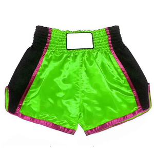 Shorts de Muay Thai en satin noir pour la lutte MMA, vêtements de combat de Muay Thai thaïlandais, shorts de kickboxing pour arts martiaux - Product Image 3